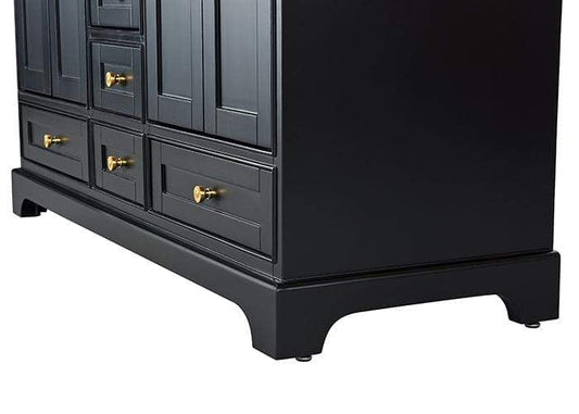 Audrey 72 in. Bath Vanity Set in Onyx Black with 24 in. Mirrors