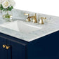 Audrey 72 in. Bath Vanity Set in Heritage Blue with 24 in. Mirrors