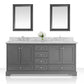 Audrey 72 in. Bath Vanity Set in Sapphire Gray with 24 in. Mirror