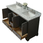 Audrey 72 in. Bath Vanity Set in Sapphire Gray with 24 in. Mirror