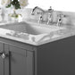 Audrey 72 in. Bath Vanity Set in Sapphire Gray with 24 in. Mirror