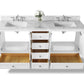 Audrey 72 in. Bath Vanity Set in White with 24 in. Mirror