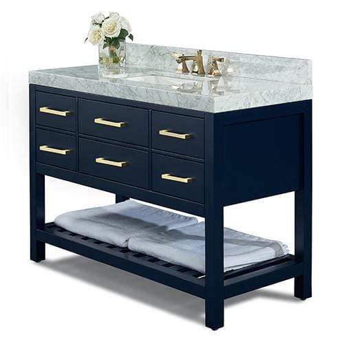 Elizabeth 48 in.Bath Vanity Set in Heritage Blue with 28 in. Mirror