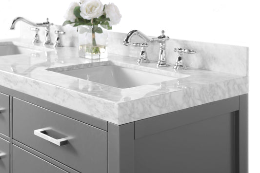 Elizabeth 72 in. Bath Vanity Set in Sapphire Gray with 24 in. Mirror