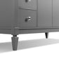 Kayleigh 48 in. Bath Vanity Set in Sapphire Gray with 28 in. Mirror and Carrara White Marble Countertop