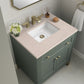 Chicago 30" Single Vanity, Smokey Celadon w/ 3 CM Eternal Marfil Top