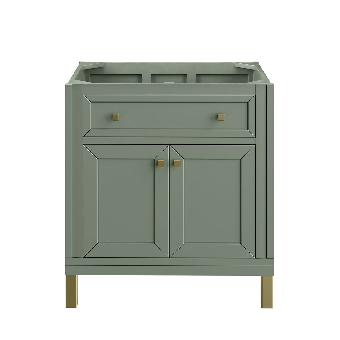 Chicago 30" Single Vanity, Smokey Celadon w/ 3 CM Eternal Marfil Top