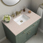 Chicago 36" Single Vanity, Smokey Celadon w/ 3 CM Eternal Marfil Top