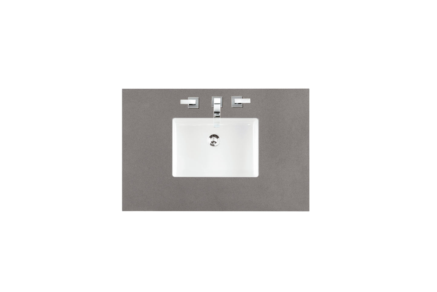 Palisades 36" Single Vanity, Bright White w/ 3 CM Grey Expo Quartz Top