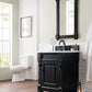 Brookfield 26" Single Vanity, Antique Black w/ 3 CM Carrara Marble Top