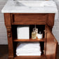 Brookfield 26" Single Vanity, Warm Cherry w/ 3 CM Carrara Marble Top