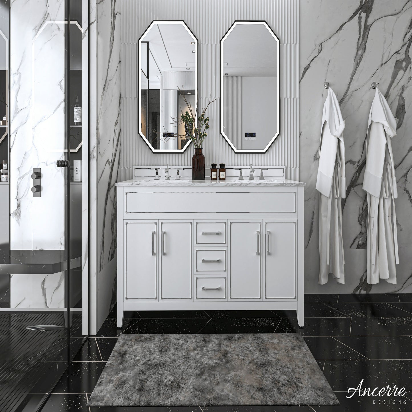 Aspen 60 in. Bath Vanity Set in White