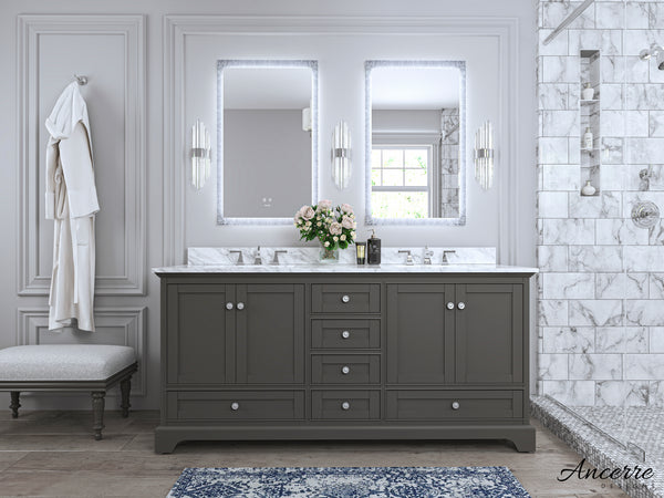 Audrey 72 in. Bath Vanity Set in Sapphire Gray