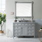 Brittany 48" Single Vanity, Urban Gray w/ 3 CM Carrara Marble Top