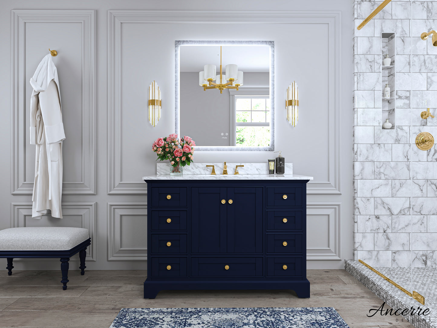 Audrey 48 in. Bath Vanity Set in Heritage Blue