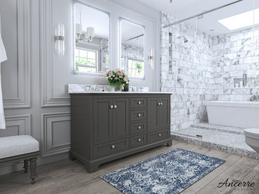 Audrey 60 in. Bath Vanity Set in Sapphire Gray