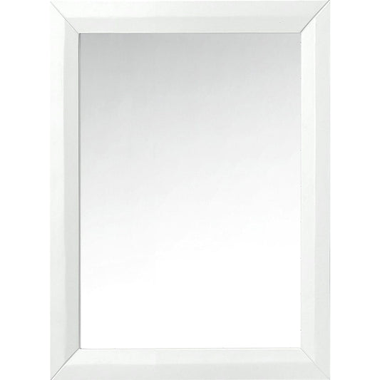 24 in. Framed Mirror in White