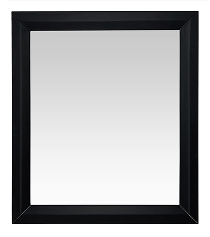 28 in. Framed Mirror in Black Onyx