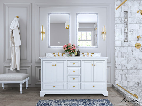 Audrey 60 in. Bath Vanity Set in White