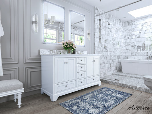 Audrey 60 in. Bath Vanity Set in White