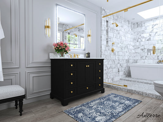 Audrey 48 in. Bath Vanity Set in Onyx Black