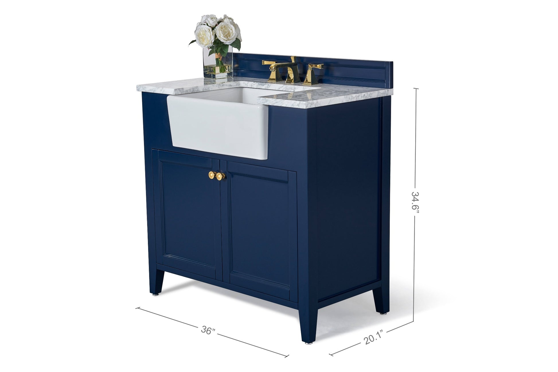 Adeline 36 in. Bath Vanity Set in Heritage Blue