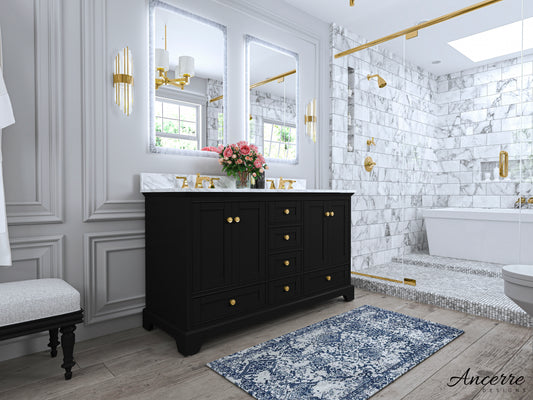 Audrey 60 in. Bath Vanity Set in Onyx Black