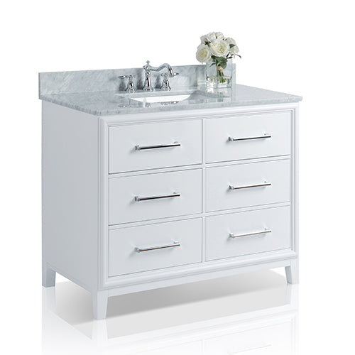 Ellie 42 in. Bath Vanity Set in White