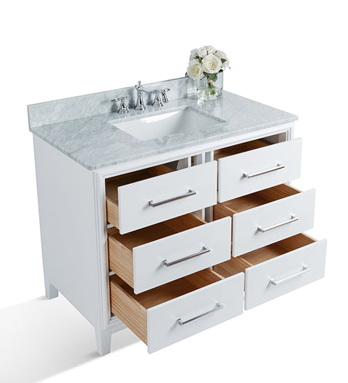 Ellie 42 in. Bath Vanity Set in White