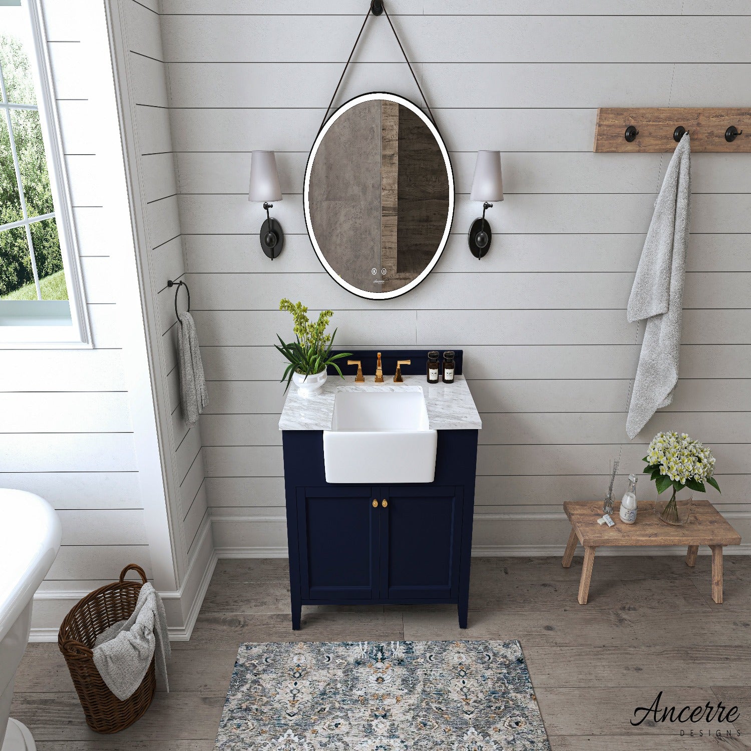 Adeline 36 in. Bath Vanity Set in Heritage Blue