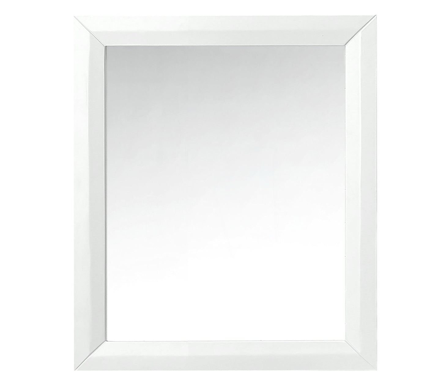 28 in. Framed Mirror in White