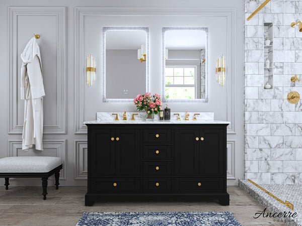 Audrey 60 in. Bath Vanity Set in Onyx Black