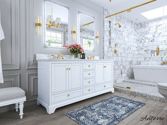 Audrey 72 in. Bath Vanity Set in White