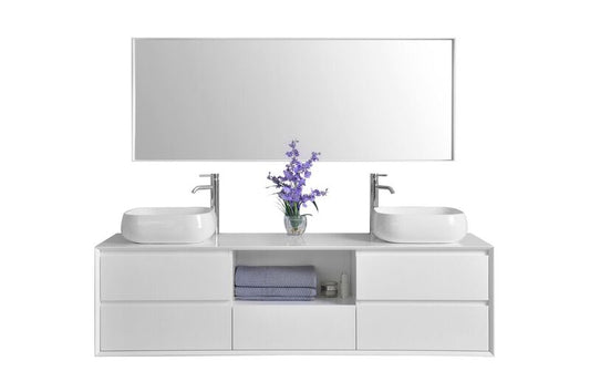 Catherine 72 in. Bath Vanity Set in White