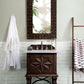 Balmoral 26" Single Vanity, Antique Walnut w/ 3 CM Carrara Marble Top