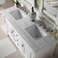 Brookfield 60" Double Vanity, Bright White w/ 3 CM Arctic Fall Solid Surface Top