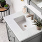 Brittany 30" Single Vanity, Urban Gray, w/ 3 CM Eternal Jasmine Pearl Quartz Top