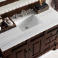 Brookfield 48" Single Vanity, Burnished Mahogany w/ 3 CM Arctic Fall Solid Surface Top