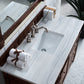 Brittany 48" Single Vanity, Burnished Mahogany w/ 3 CM Arctic Fall Solid Surface Top