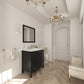 Estella 32" Espresso Bathroom Vanity with White Carrara Marble Countertop
