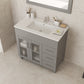 Nova 36" Grey Bathroom Vanity with White Ceramic Basin Countertop
