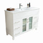 Nova 48" White Bathroom Vanity with White Ceramic Basin Countertop