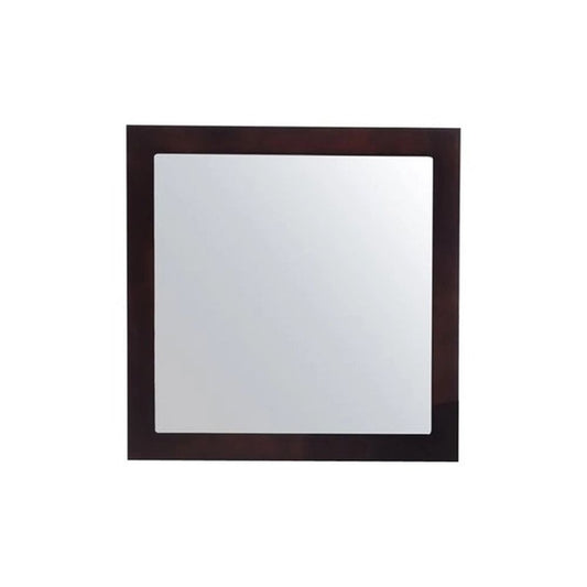 Nova 28" Framed Square Brown Mirror