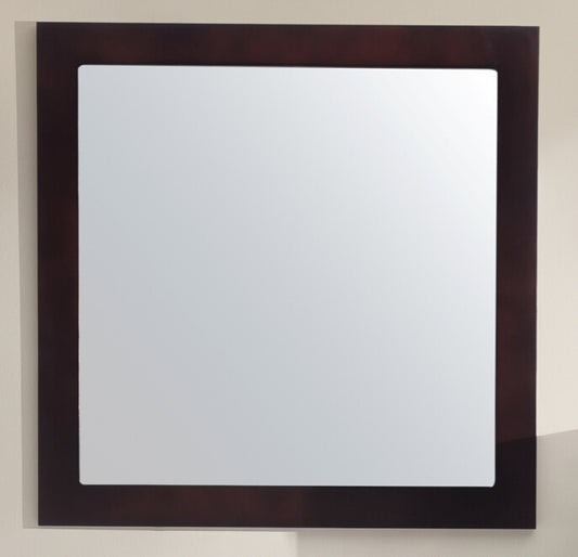 Nova 28" Framed Square Brown Mirror