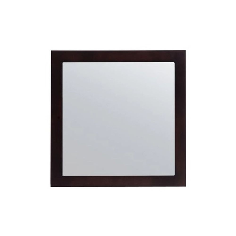 Nova 28" Framed Square Espresso Mirror