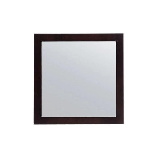 Nova 28" Framed Square Espresso Mirror
