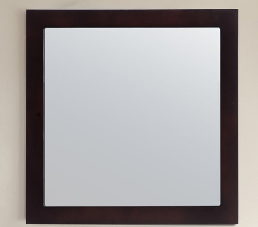 Nova 28" Framed Square Espresso Mirror