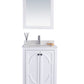 Odyssey 24" White Bathroom Vanity with White Quartz Countertop