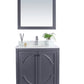 Odyssey 30" Maple Grey Bathroom Vanity with Pure White Phoenix Stone Countertop