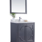 Odyssey 30" Maple Grey Bathroom Vanity with White Quartz Countertop